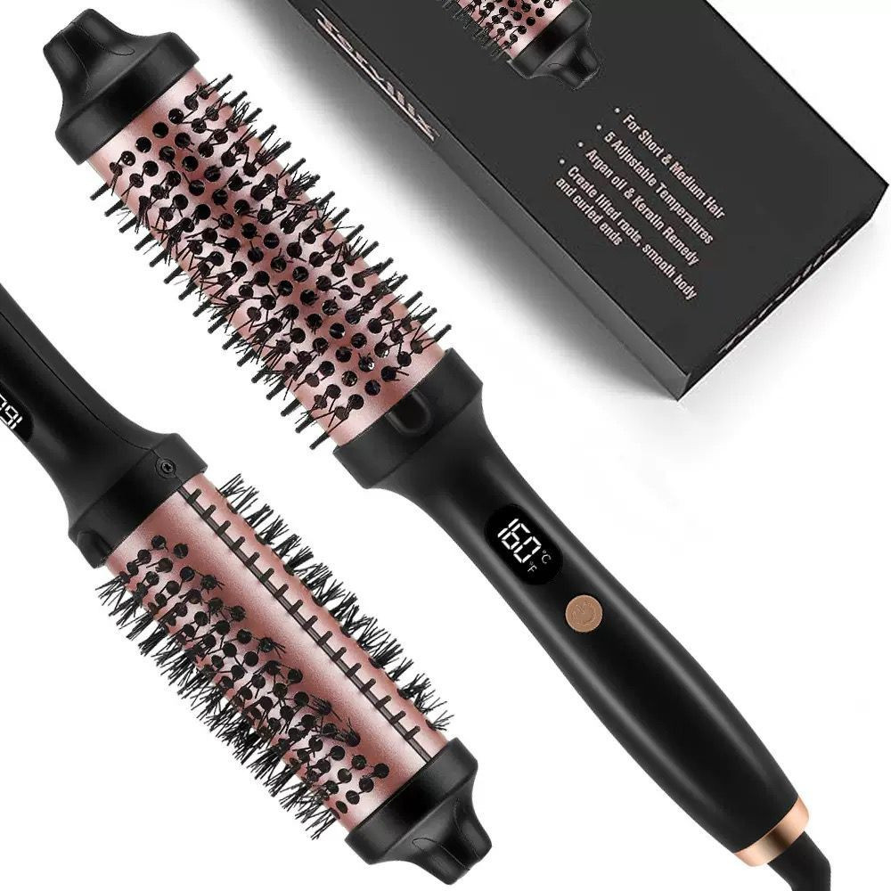 Escova Alisador Elétrica Quente Cabelo Com 2 Em1 