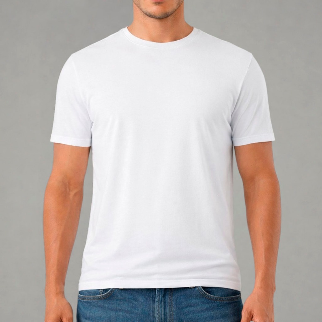 Camiseta Básica Masculina 100% Algodão Camisa Li