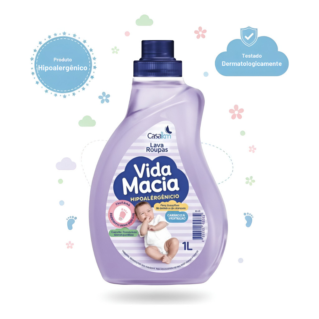 Casa Km Lava Roupas Líquido Vida Macia 1L –