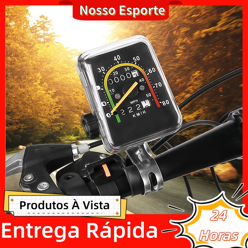 Velocímetro Analógico Retrô Bicicleta 80km/H Mo
