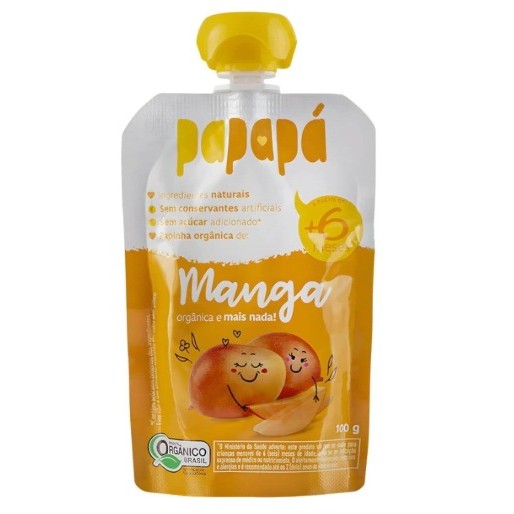 Papinha Papapá Orgânica de Manga 100g