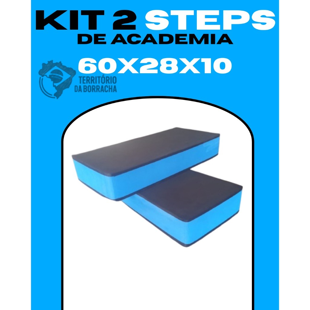KIT 2 STEP DE ACADEMIA 60X28X10 EM EVA