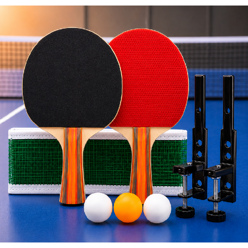 Kit Tênis de Mesa Ping Pong Completo Portátil 2 
