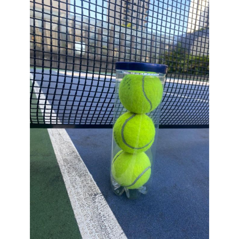 kit 3 bolas de tenis usadas originais tubo com 3 b