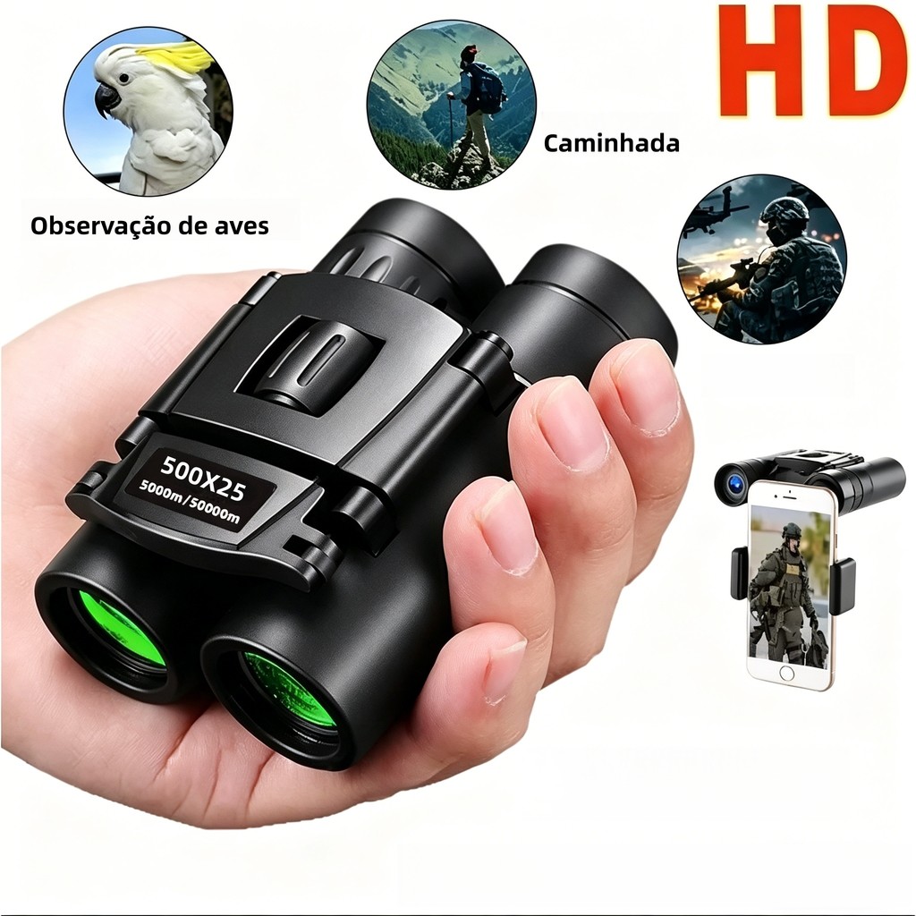 Binóculos Portáteis HD Zoom 500X25/80X100 Telesc