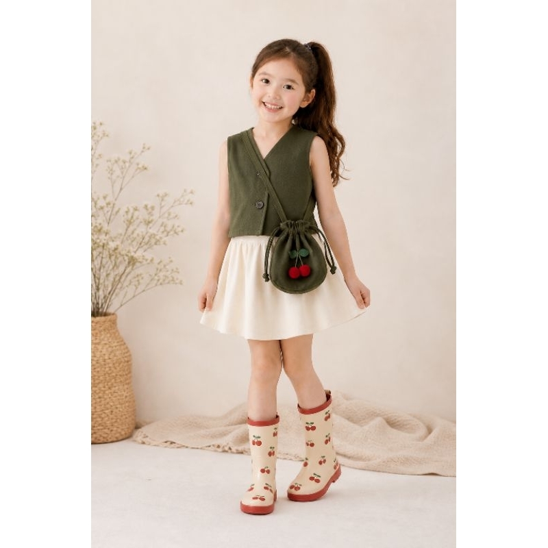 Colete Infantil com Bolsa Menina 4 ao 12
