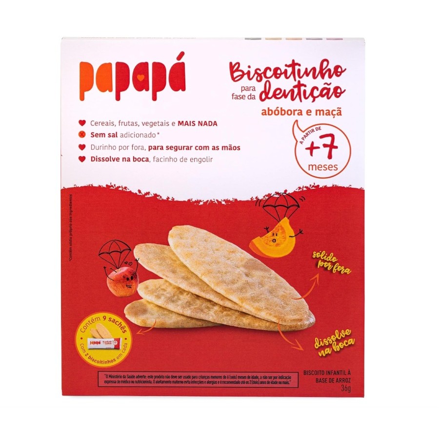 Biscoitinho de Dentição Abóbora e Maça 36g 
