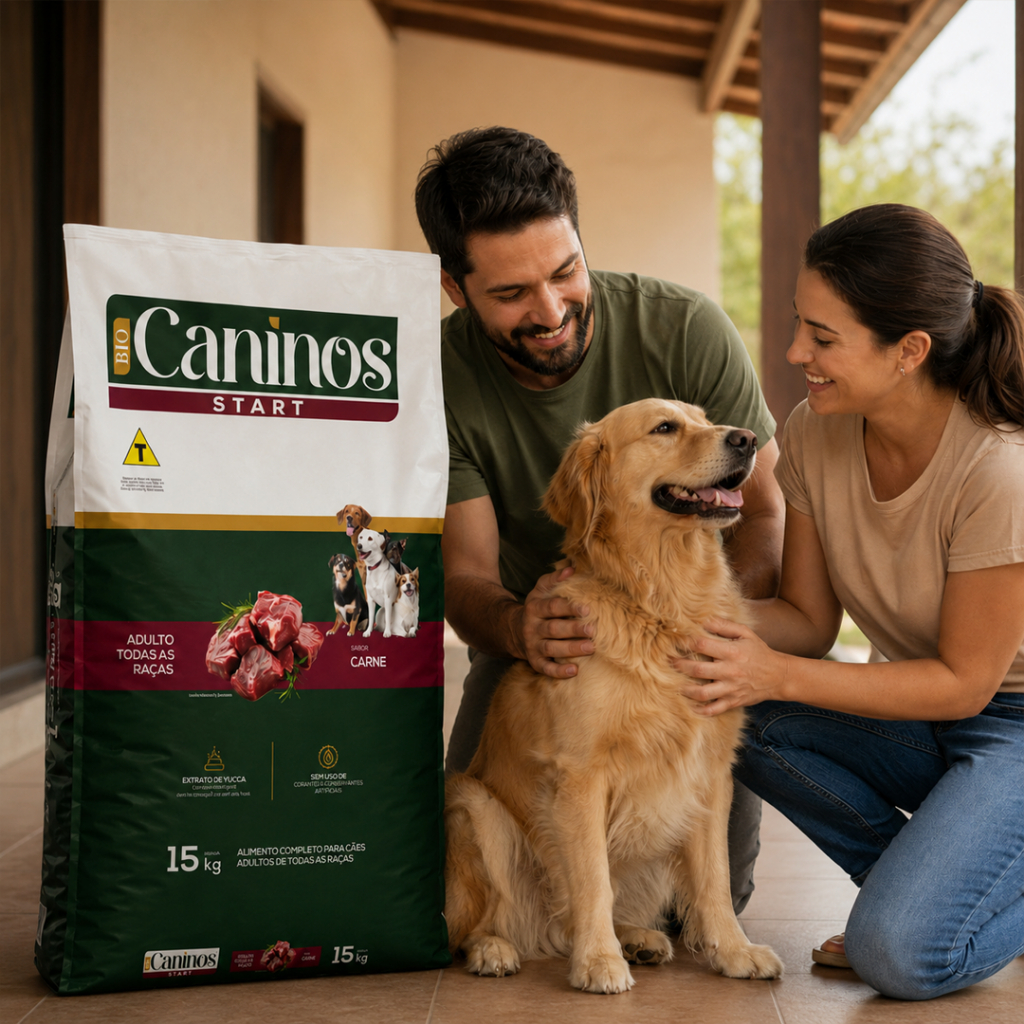 Ração Cachorro 15kg Caninos Start Adulto Todas a