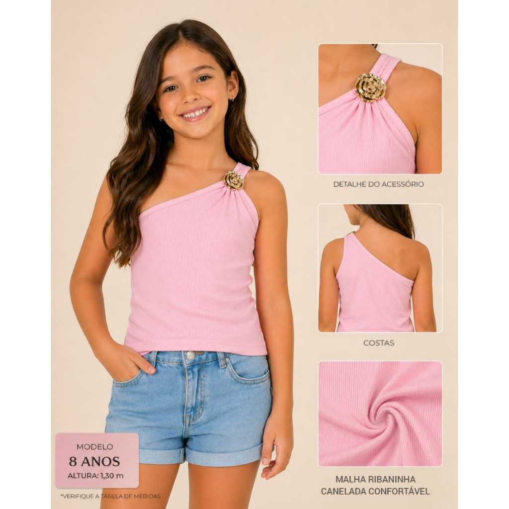 Blusa Blusinha feminina Infantil Infanto Juvenil M
