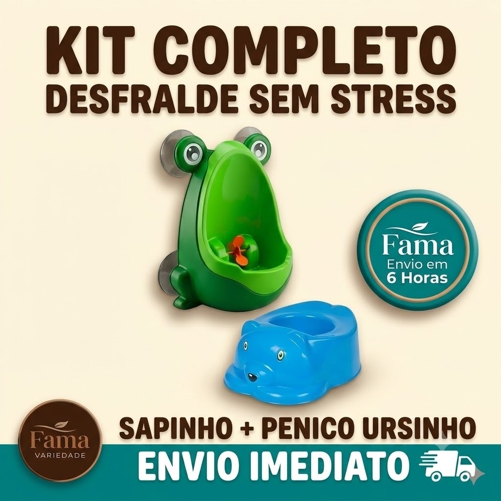 Conjunto Desfralde Menino Mictório Sapinho Verde 