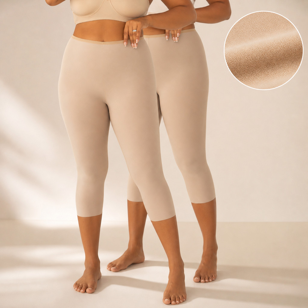 Kit 2 Calça Segunda Pele Meia Modeladora Pra Usar