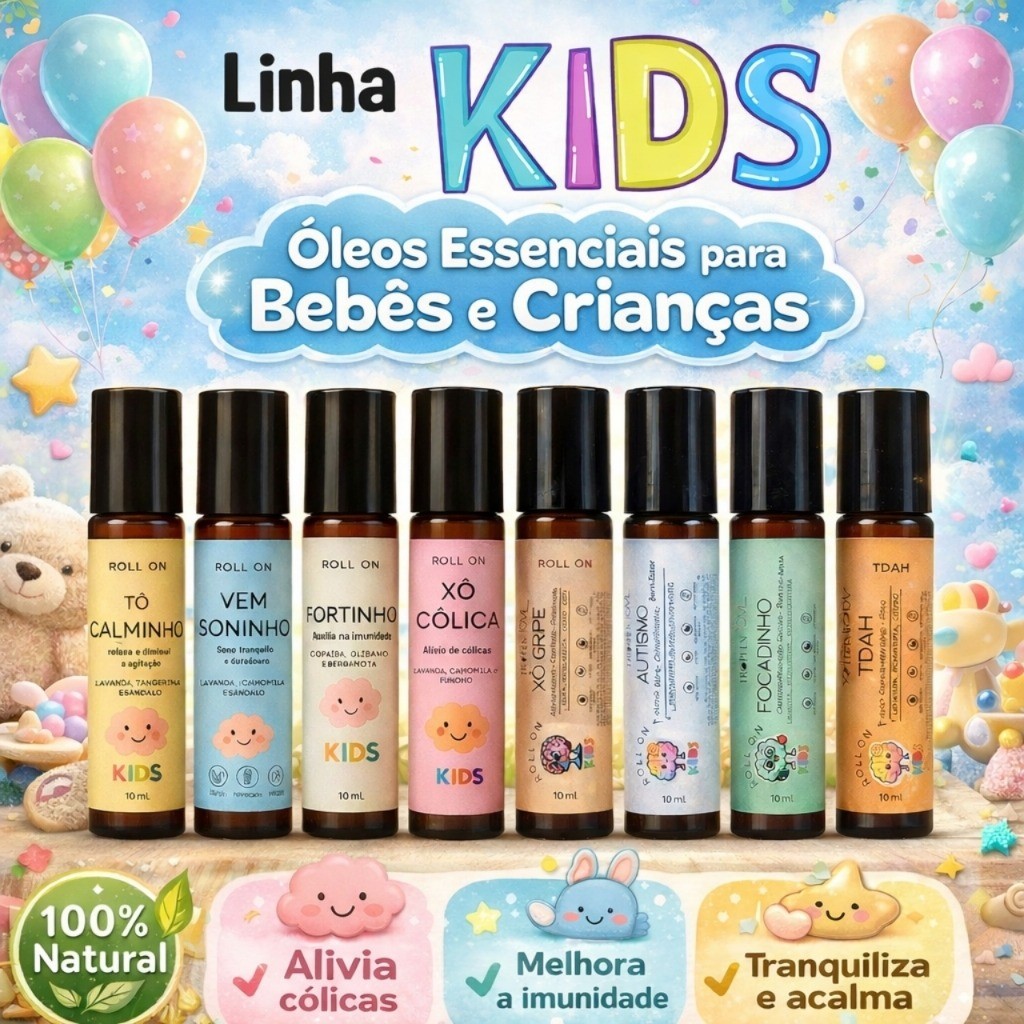 Blend Roll-on de Óleo Essenciais Infantil Crianç