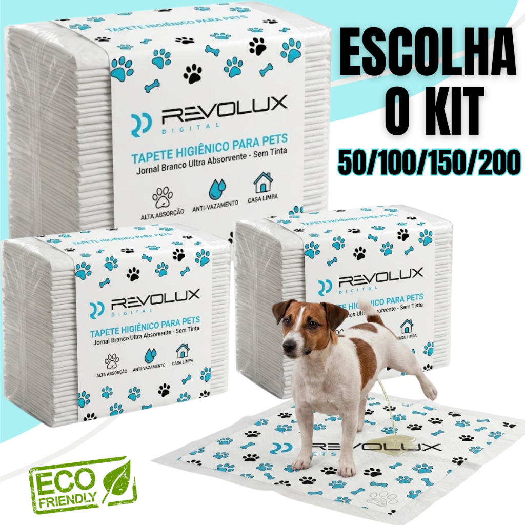 Kit 50/100/150/200 Jornal Pet Tapete Higiênico Fo