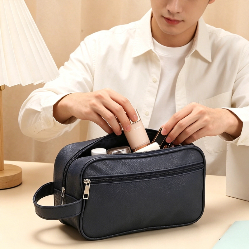 Necessaire Viagem Higiene Maquiagem PU Impermeavel