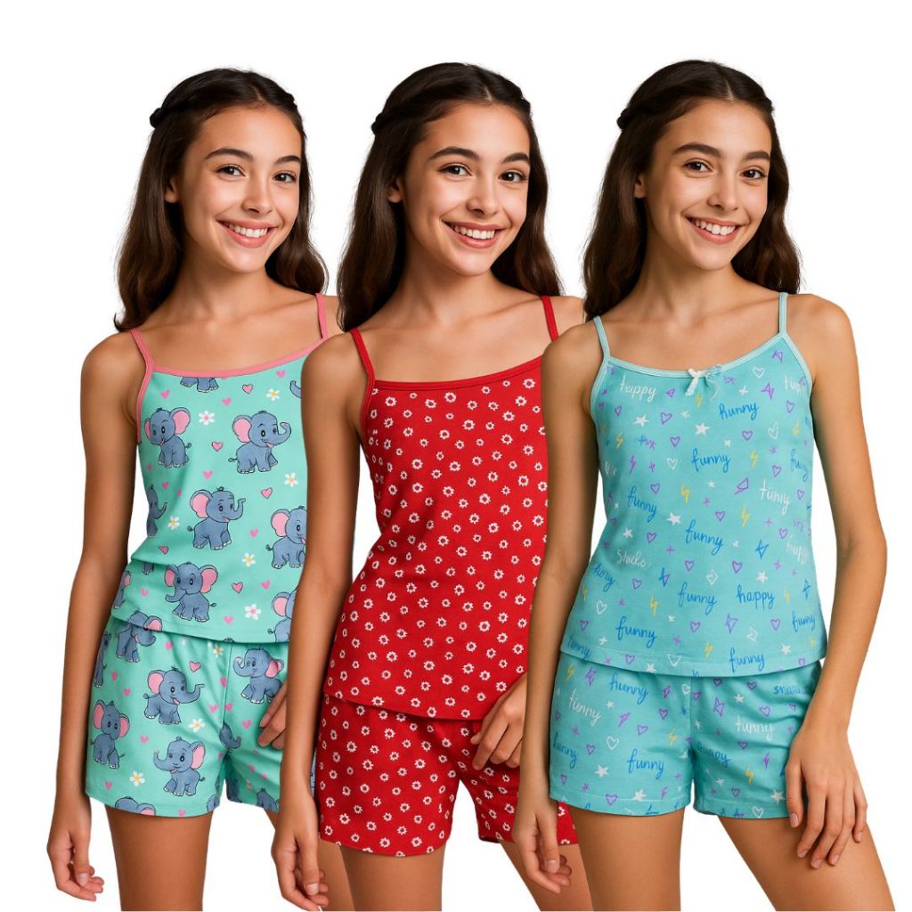 Kit 2 com Pijamas em Poliéster Estampado Infantil