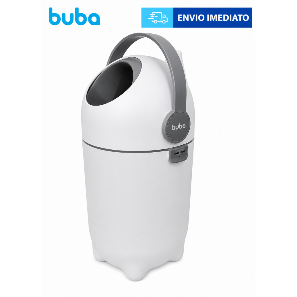 lixeira antiodor para fraldas bebe BUBA 10 litros 