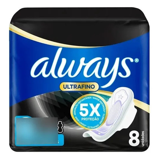 Absorvente Always Ultrafino Com Abas Seca G 8 Unid