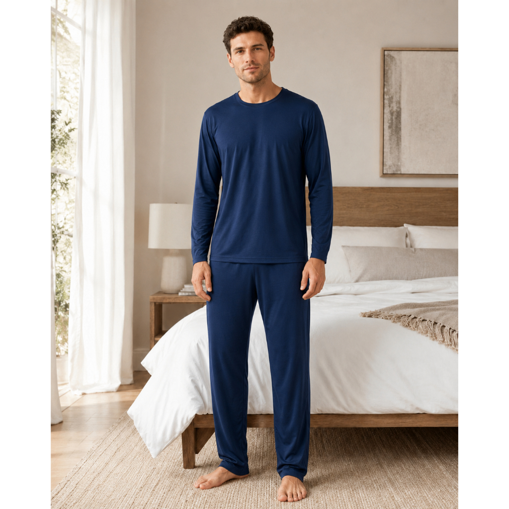 Pijama Masculino De Inverno Longo Para Dormir Malh