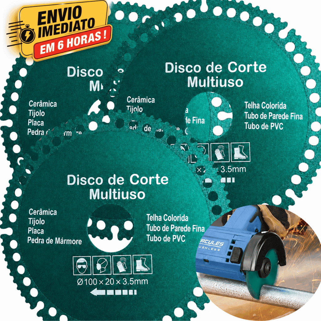 6 Em 1 Disco De Corte Com Diamante Ultra Lâmina D