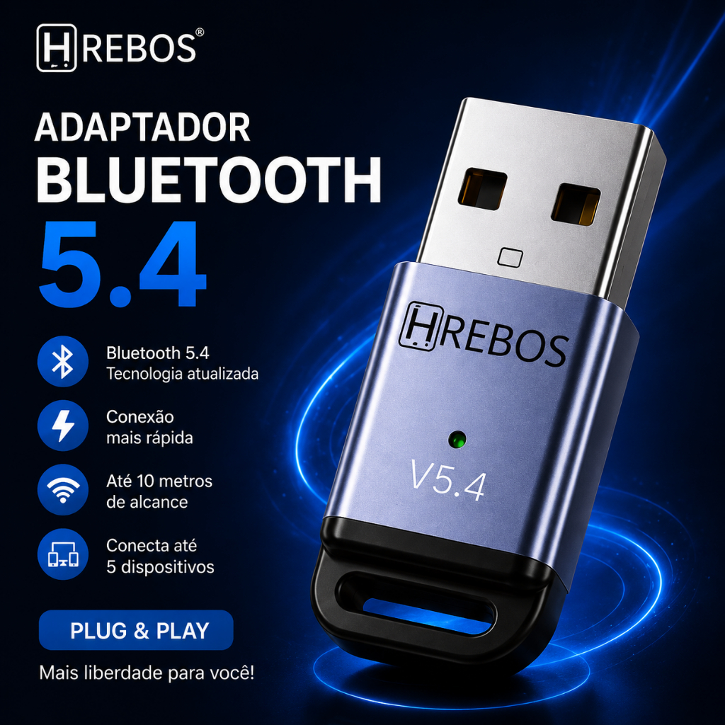 Adaptador Bluetooth USB 5.4 para PC Notebook Supor