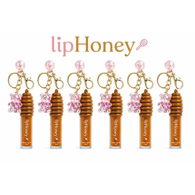 KIT 6 Lip Honey Hidratante Labial Chaveiro Gloss M