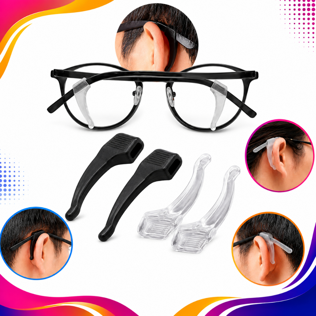 Trava Oculos Antiderrapante Silicone Kit Não Cai 