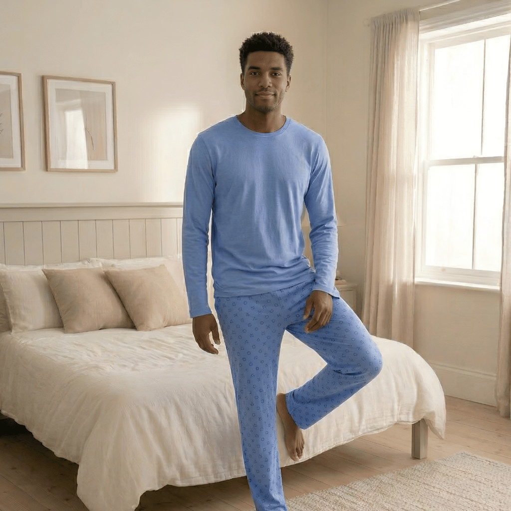 Pijama Masculino Longo Inverno Conjunto Manga Long
