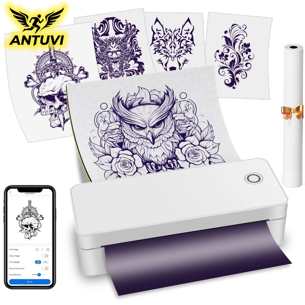 Impressora Térmica A4 Sem Tinta Bluetooth, Portá