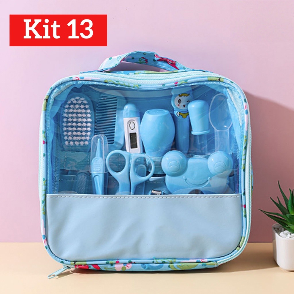 Kit 13 Pecas Bebê Cuidado Higiene Com O Cabelo Sa