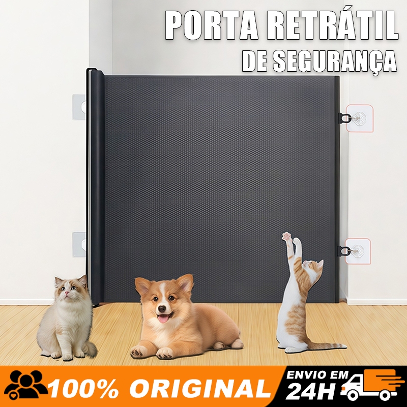 Tela de Proteção Retrátil Anti-pulo para Cachor