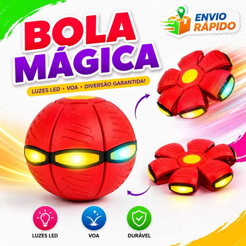 Brinquedo divertido Bola Mágica Voadora Com Led B