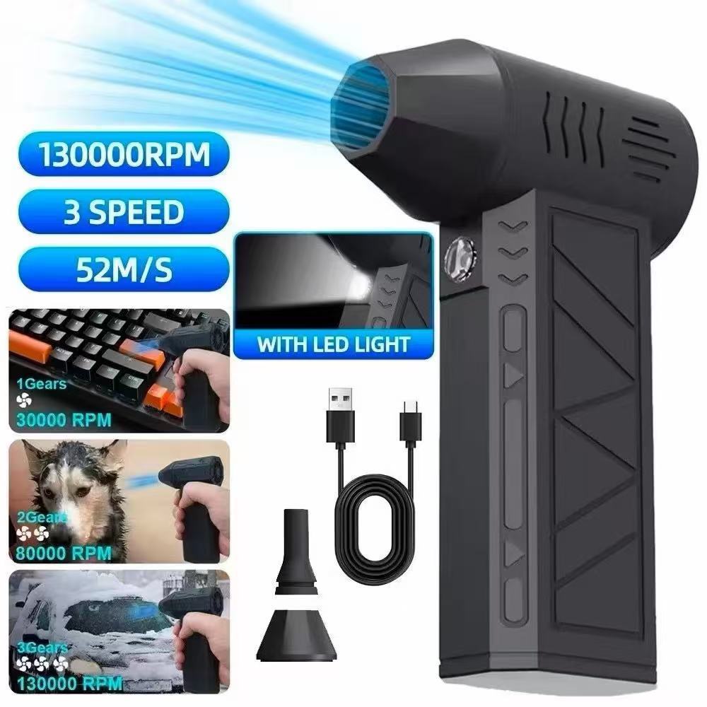 Mini soprador de jato de bolso, 130.000 RPM, recar