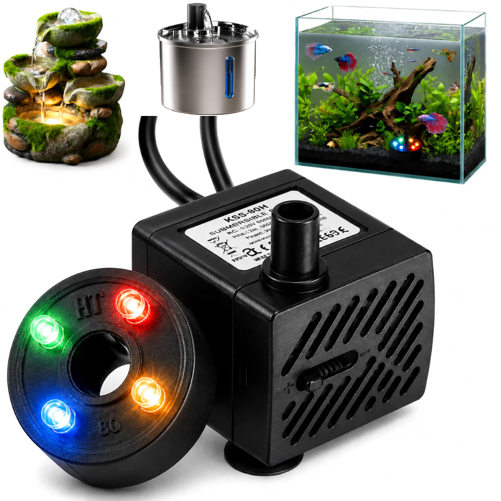 Bomba de Aquário Com Led Submersa Bivolt Bombinha
