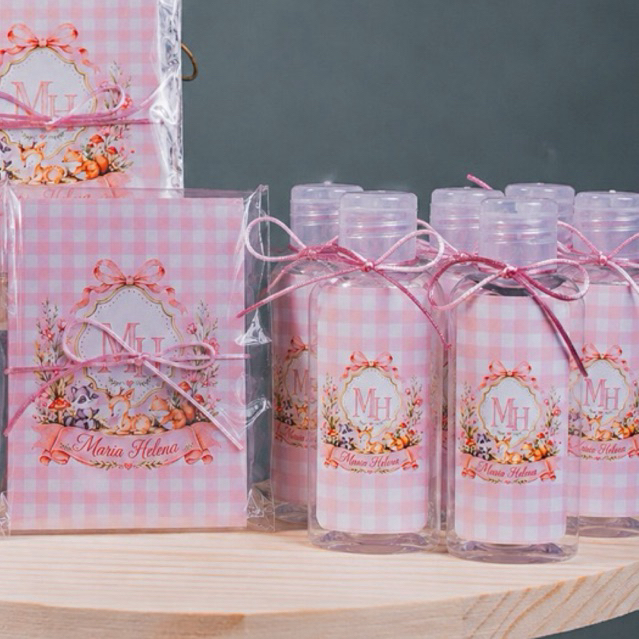 Kit Bloquinho e Frasco Personalizado Lembrancinha 