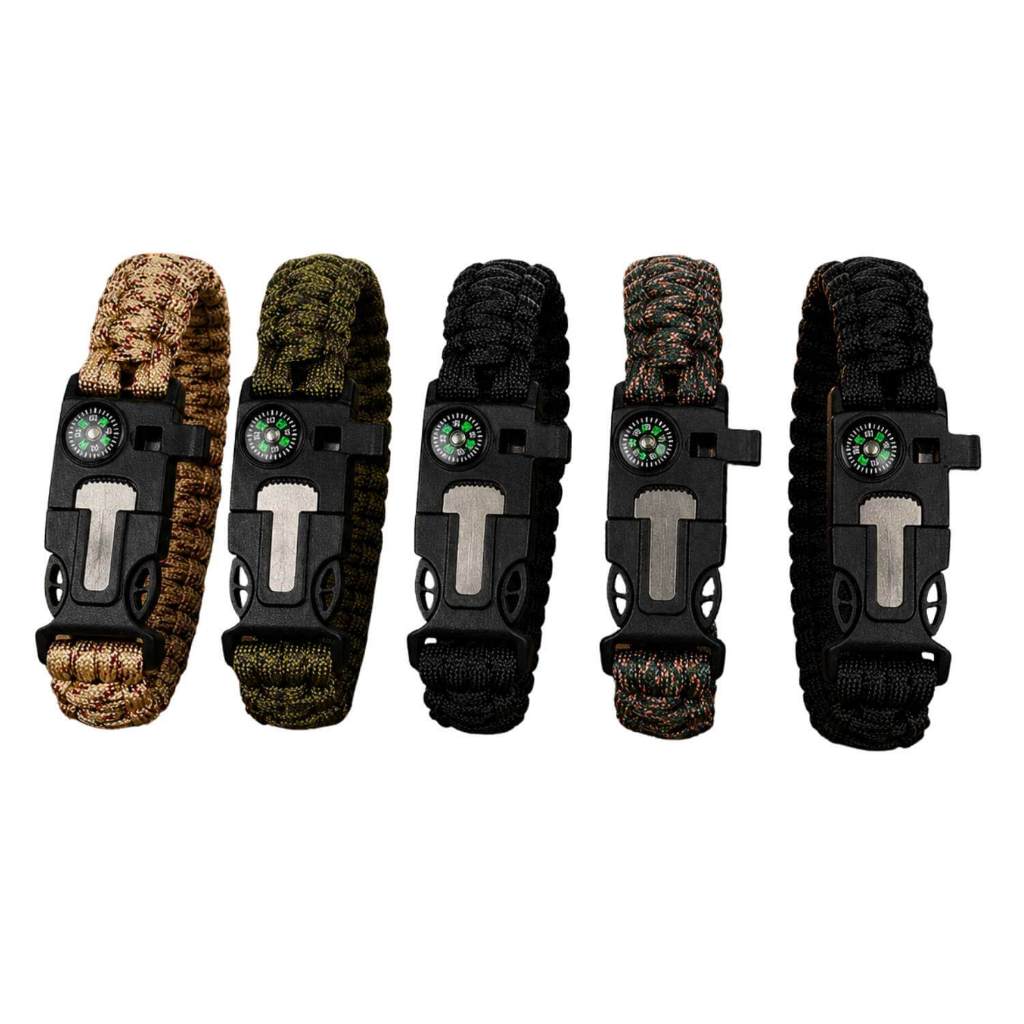 Pulseira de Sobrevivência Paracord 5 em 1 –