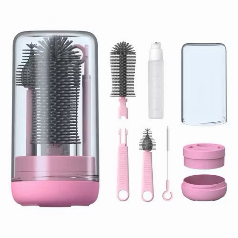 Kit Escova de Limpeza 6 em 1 para Mamadeira, Canud