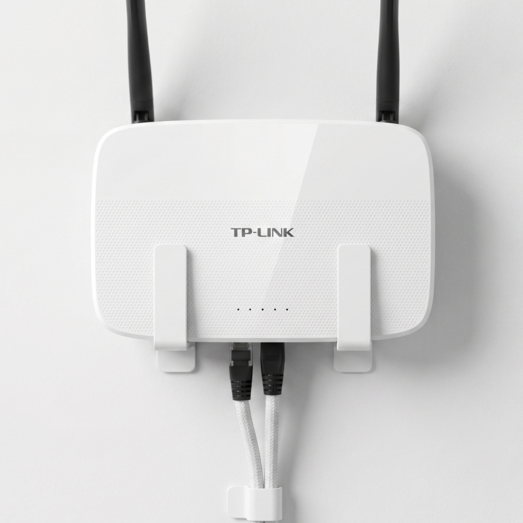 Suporte Roteador E Modem Parede Sem Furo Fita 3M O