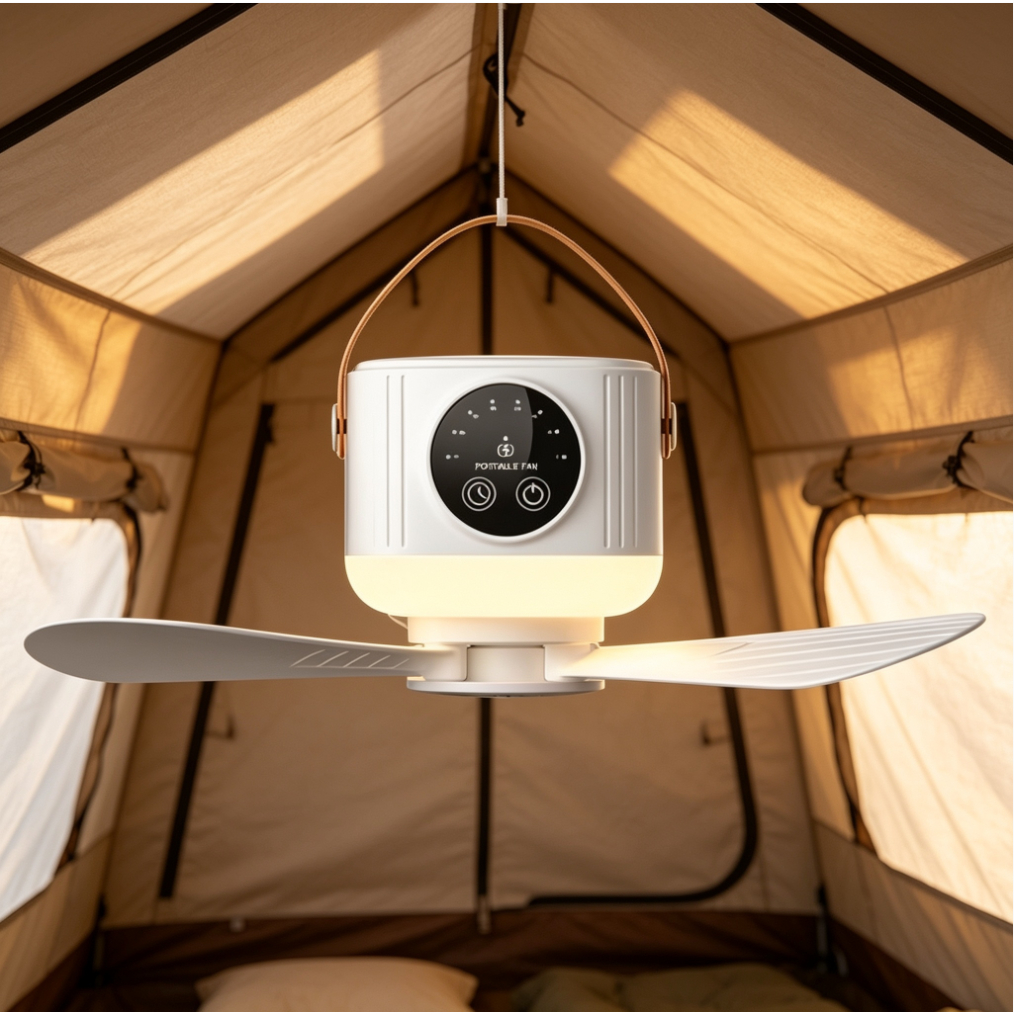iluminação Camping com Ventilador Controle Remot