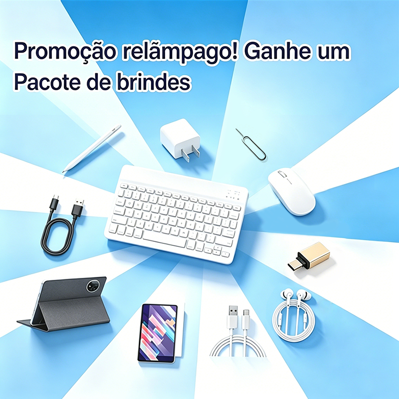 Conjunto completo de acessórios: Teclado, Mouse e