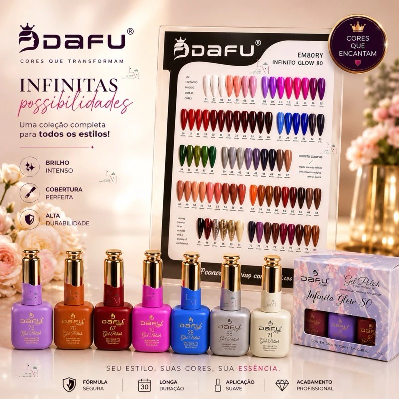 Nova Coleção Esmaltes Gel DAFU Lançamento Cole�