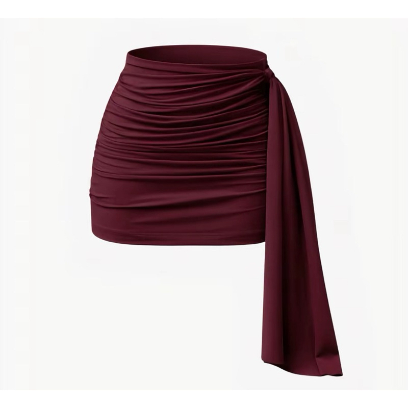 Saia Curta Moda Gringa Com Detalhe na Lateral e Pl