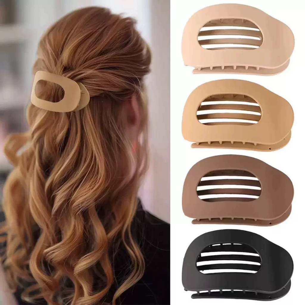 Novo Presilhas de cabelo Bico de Pato Oval grampo 