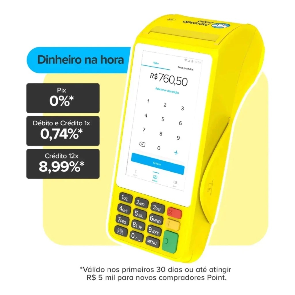 Maquininha Smart Pro 3 Tela Touch 4G Wi-Fi Com Imp