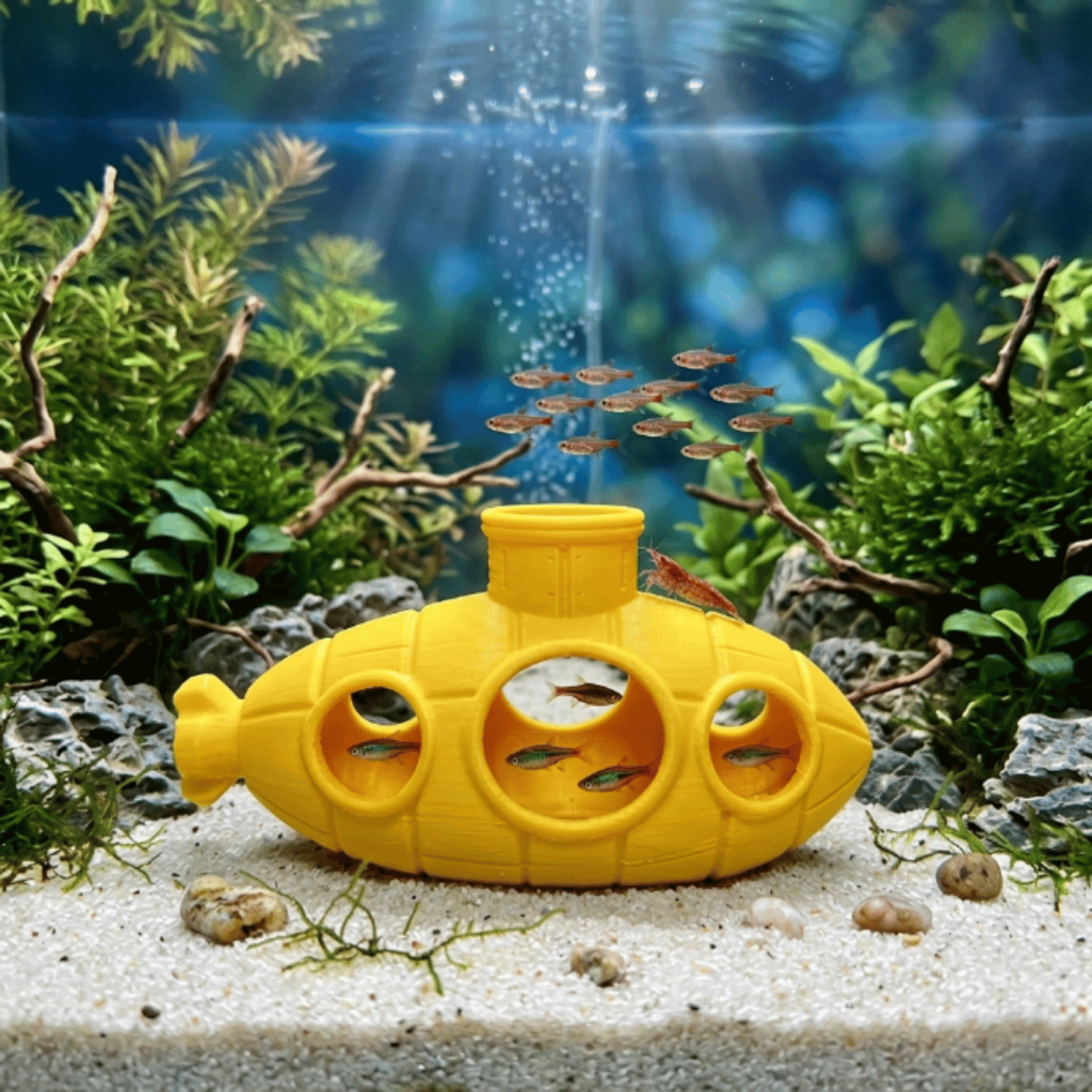 Submarino Amarelo Decoração, Casinha Flutuante P