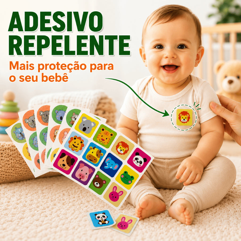 Kit 36/72/144 Adesivo Repelente Infantil de Citron