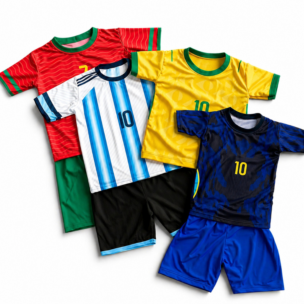 Conjunto Infantil Esportivo Camiseta + Short Futeb
