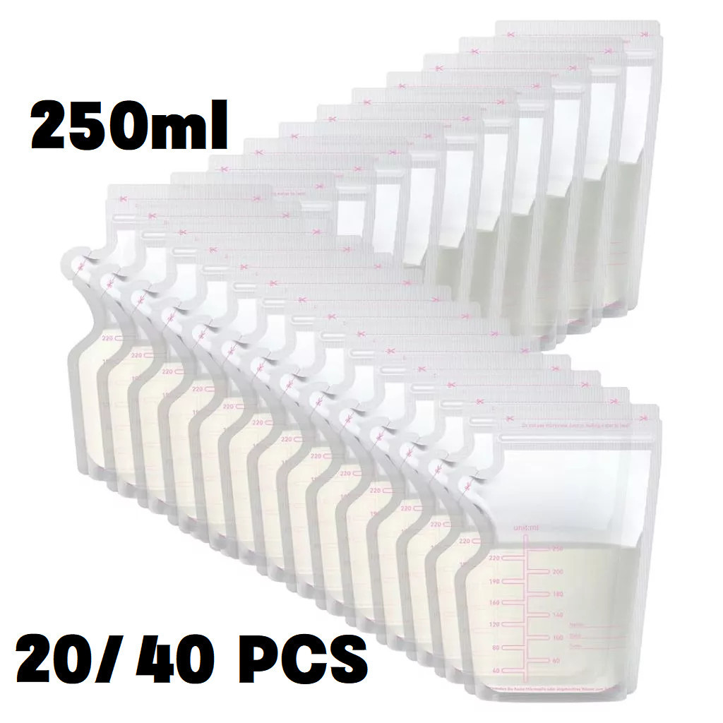 Kit 20/40/60/80 Sacos Coletor de Leite Materno 250