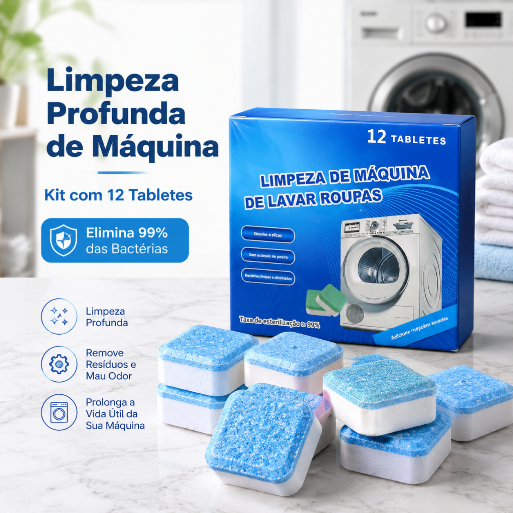 KIT 6/12/24/36 Pastilhas para Limpeza de Máquinas