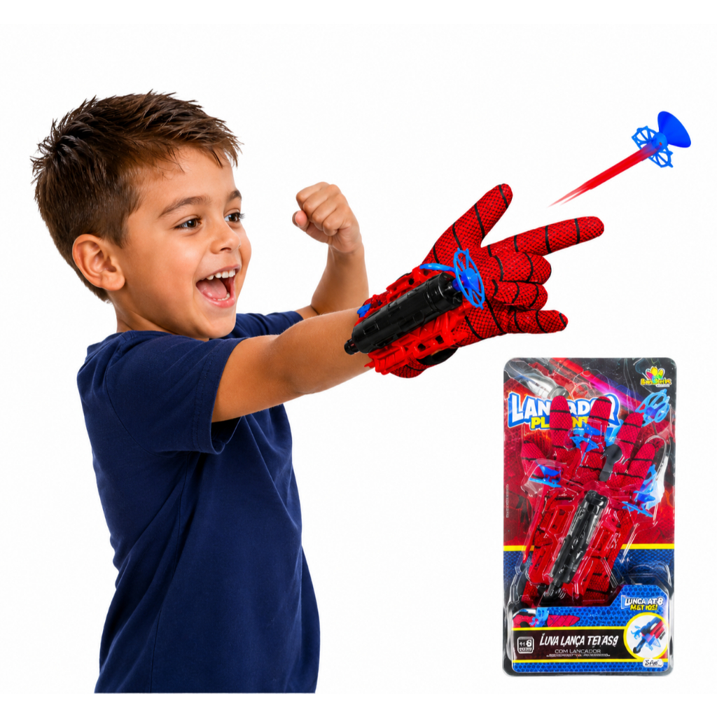 Lançador de Teia do Aranha com Projéteis Brinque