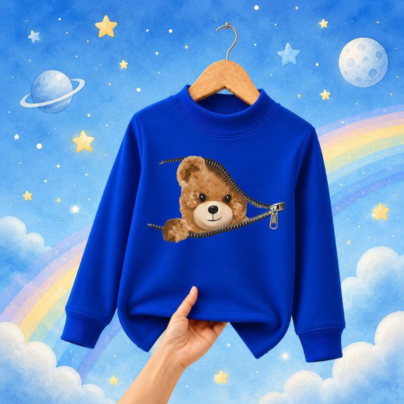 Blusa Infantil Cacharrel Manga Comprida 100% Algod